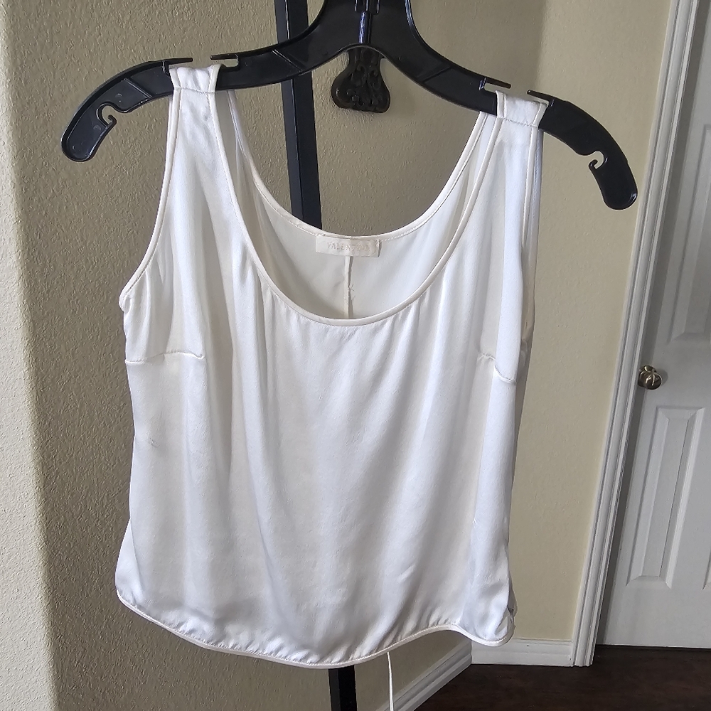 Valentino 3pc Cream and Black Top/Cami/Pant Set Size S - Picture 4 of 15